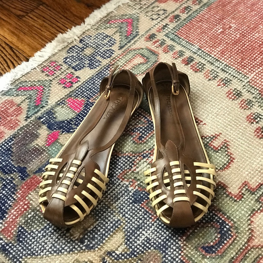 Prada Sandals with Woven Detail
